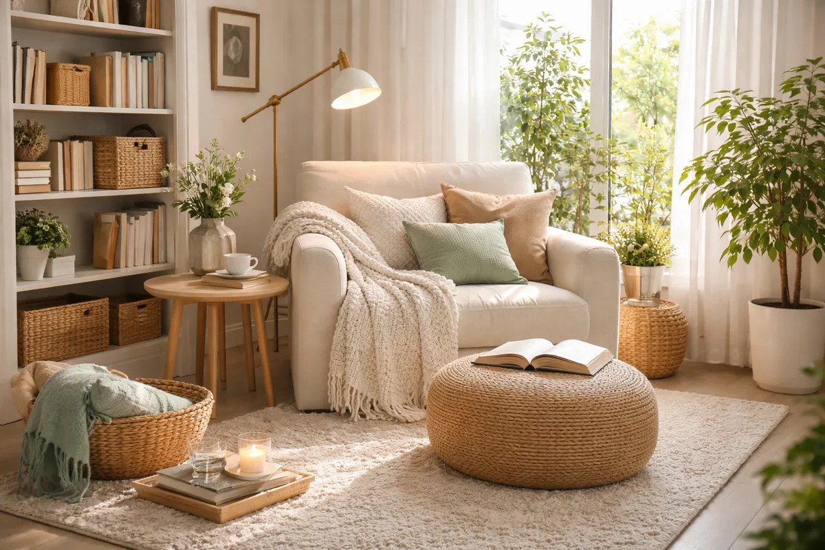 Comment créer un coin lecture cosy dans le salon familial